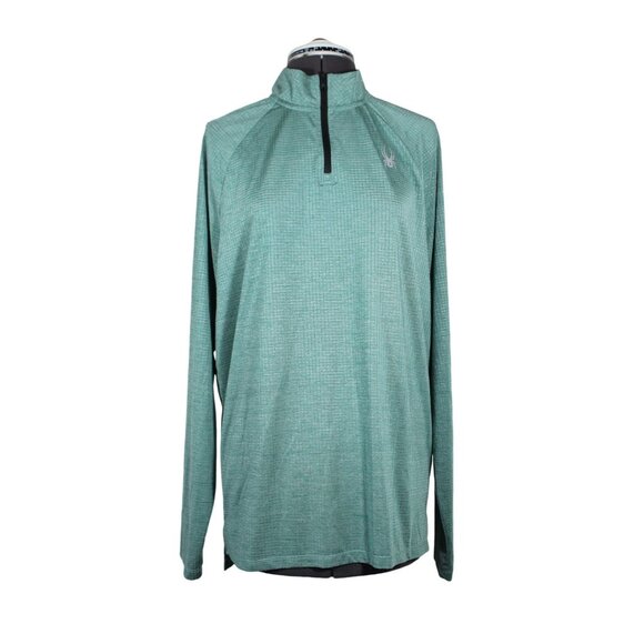 Spyder mock neck‎ 1/4 zip lightweight long sleeve pullover performance shirt M - Picture 1 of 13